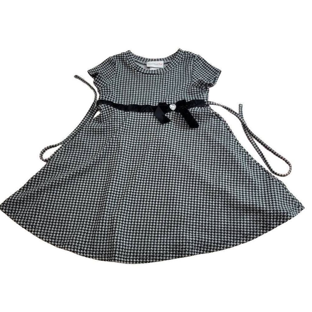 Sweet Heart Rose houndstooth dress 4T